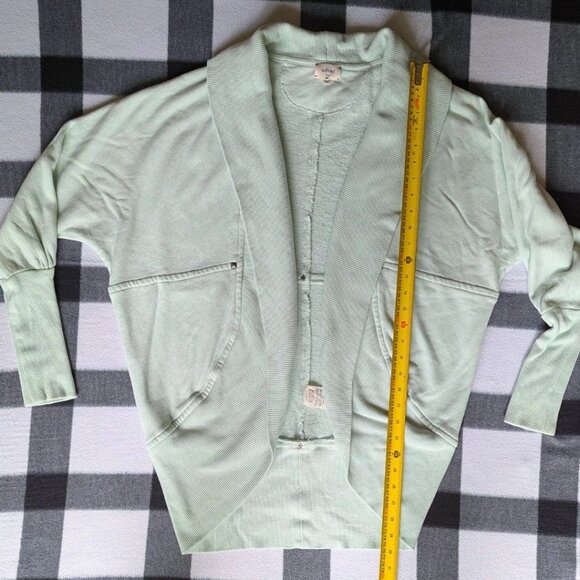 Aritzia Wilfred Diderot Cocoon Sweater Cardigan Open Front Slouchy Mint Green L - Picture 4 of 5